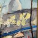 Mid Century Swedish Oil on Panel – “Lakerstationen” by L. Knut Norman
