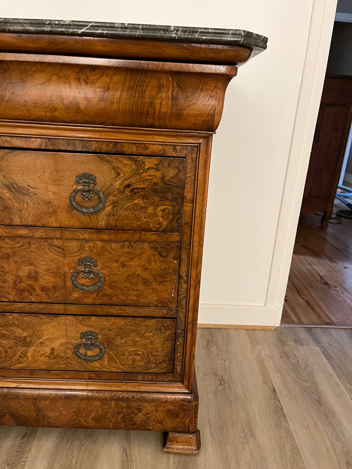Louis Philippe commode with marble top