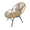 Rattan shell armchair