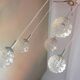 Suspension cascade with five globes and chrome metal / vintag years 60-70