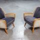 Bi color armchair of the 59/60
