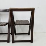 Set of 3  wooden folding chairs, 1960’s