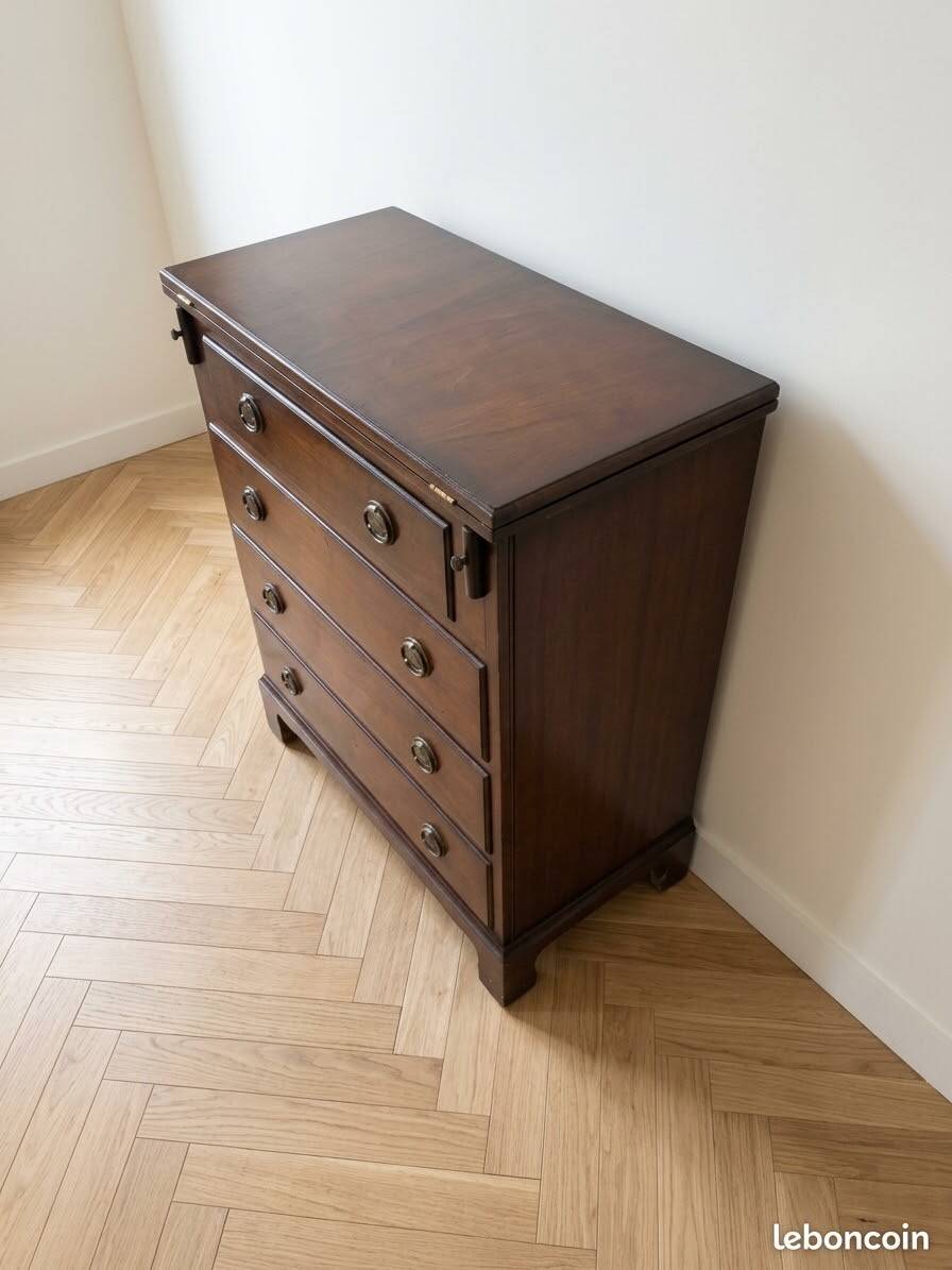 Single drawer chest of drawers mahogany neo-Georgian style