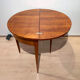 Biedermeier demi-lune fold-out table, cherry veneer, south germany, circa 1820