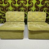 "1970s design armchair pair"