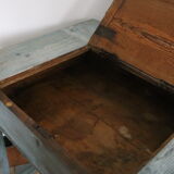 Old box desk, blue lasure
