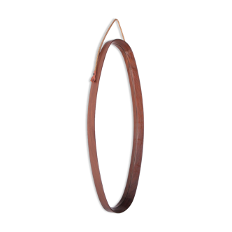 Vintage Scandinavian oval mirror, 82x33 cm