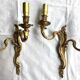 Pair of bronze wall lamps