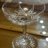 20 Crystal Champagne Coupes by Baccarat, Éperon model, before 1936.