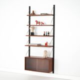 Teak wall unit, Danish design, 1960s, production: Denmark