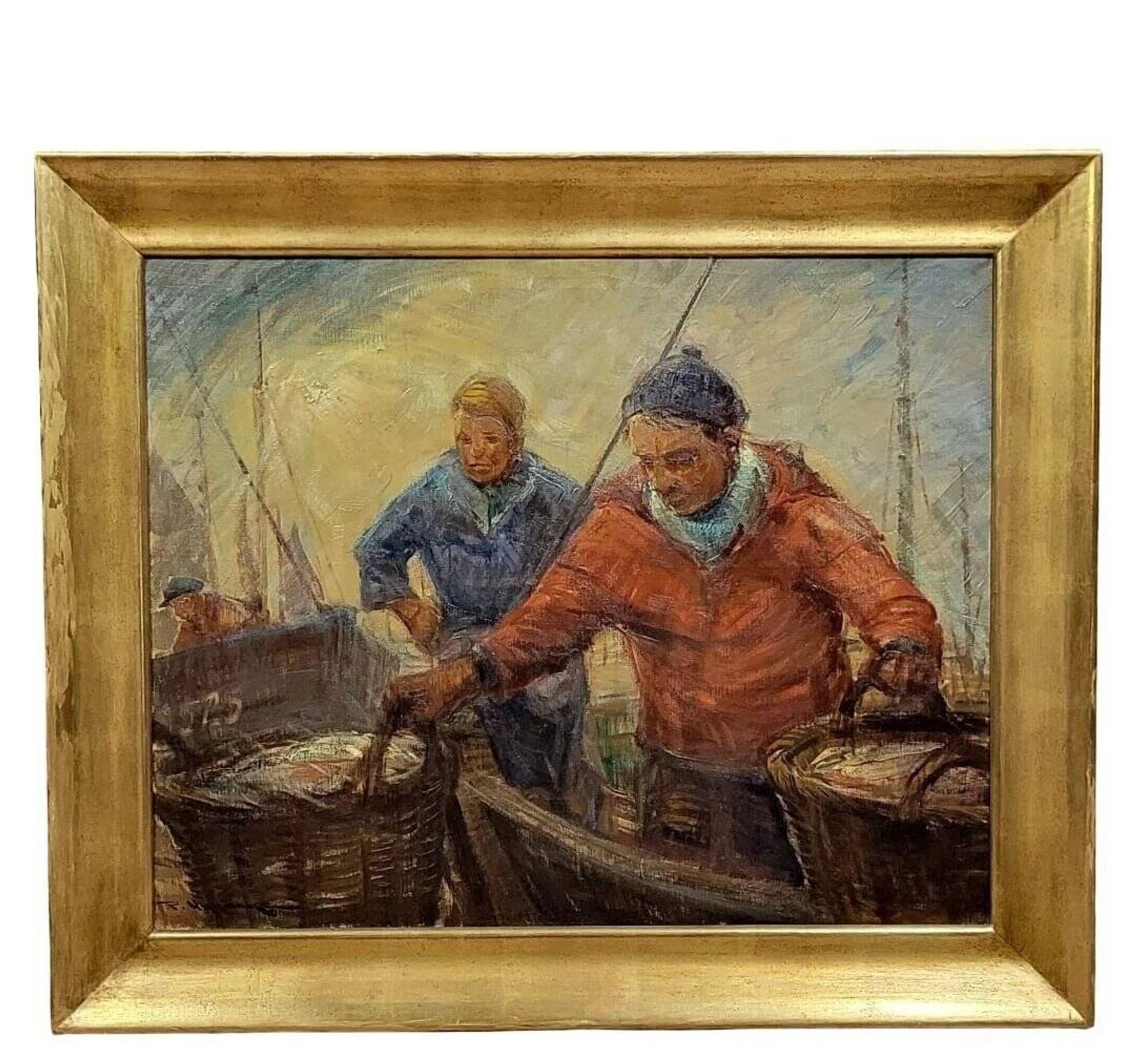 Pierre verbeke: painting circa 1930 oil on canvas large format