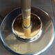 80s gold-plated brass halogen floor lamp
