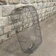 Large vintage metal mesh harvest basket