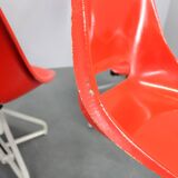 1960s Miroslav Navratil Set of Eight Fiberglass Chairs for Vertex, Czechosl