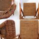 Pair of rope and wood armchairs - 1950s
