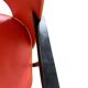 Vintage red rockabilly chair with armrest