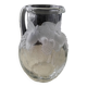 Large water jug with embossed fruit decoration in frosted glass
