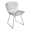 White Wire chair with original cake by Harry Bertoia for Knoll