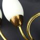 Vintage brass wall light with 3 glass tulips.