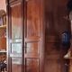 Directoire period wardrobe in solid walnut.