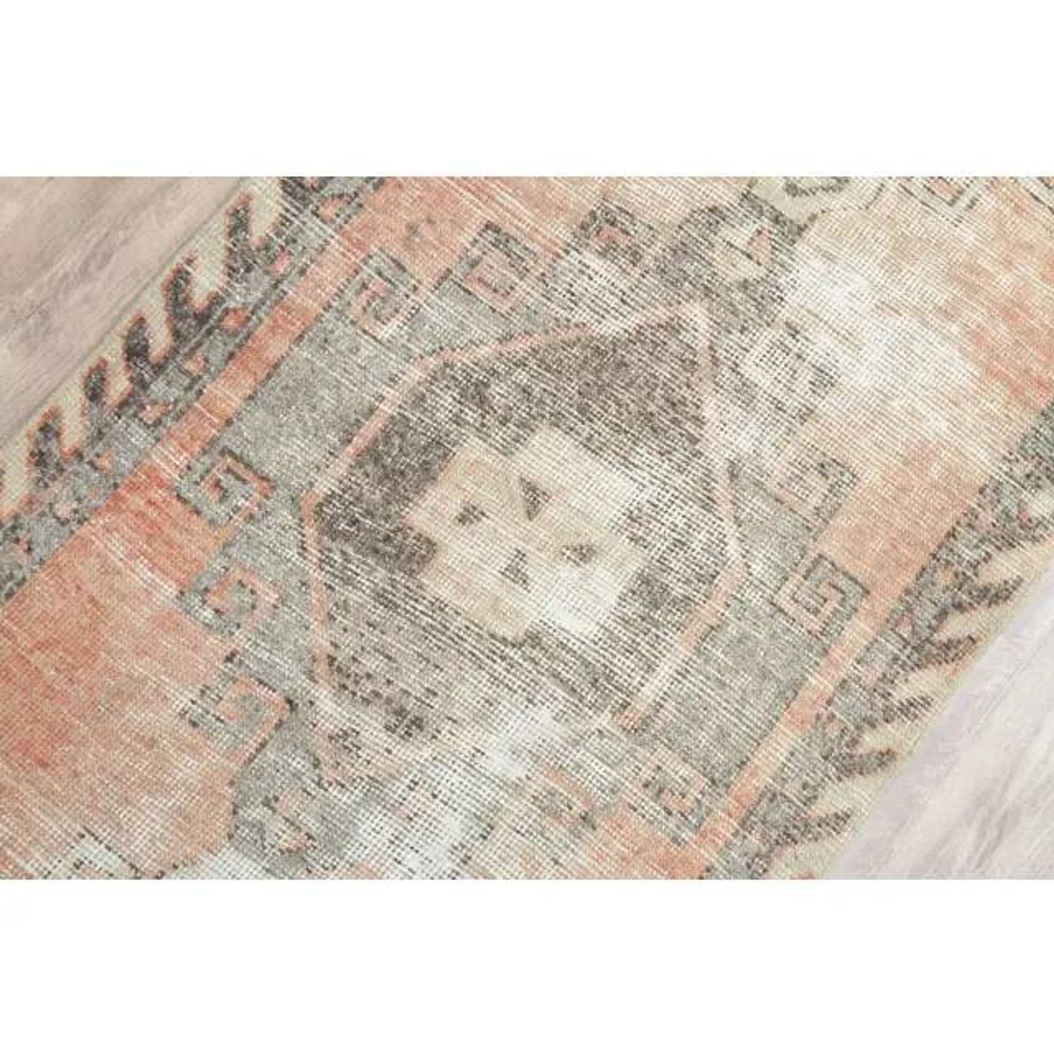 1970s Turkish Oushak Handmade Wool Cotton Orange Runner Rug 85x266