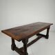 Solid English oak dining table – 20th century with beautiful grain & patina