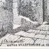 Dessin encre signé par J.Claramunt