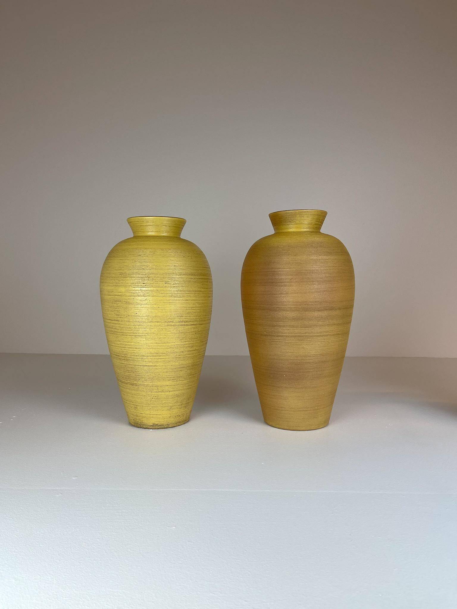 Pair of Art Deco floor vases by Upsala Ekeby, Sweden, 1940s