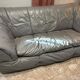 Three-seater sofa Ligne Roset Sloop range grey leather