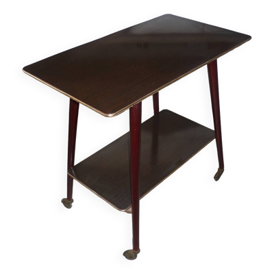 Table à roulettes en formica 1960