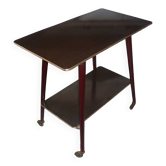 Table à roulettes en formica 1960