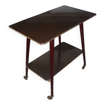 Table à roulettes en formica 1960