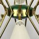 Metal chandelier mid-century modernist by Stilnovo, 1970s