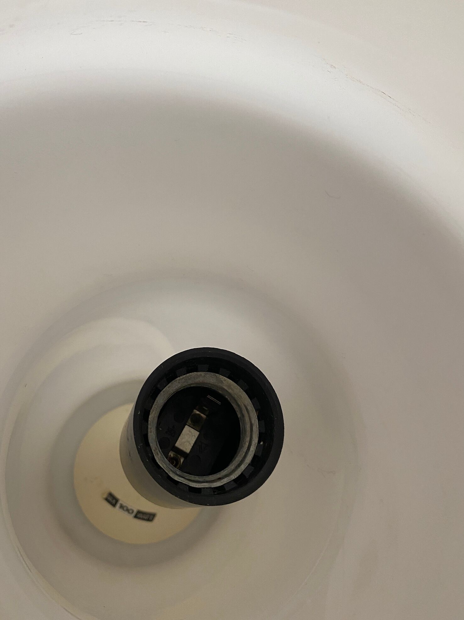 Mushroom lamp in opaline glass 80 years power 100 watts max