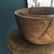 Raw wooden salad bowl