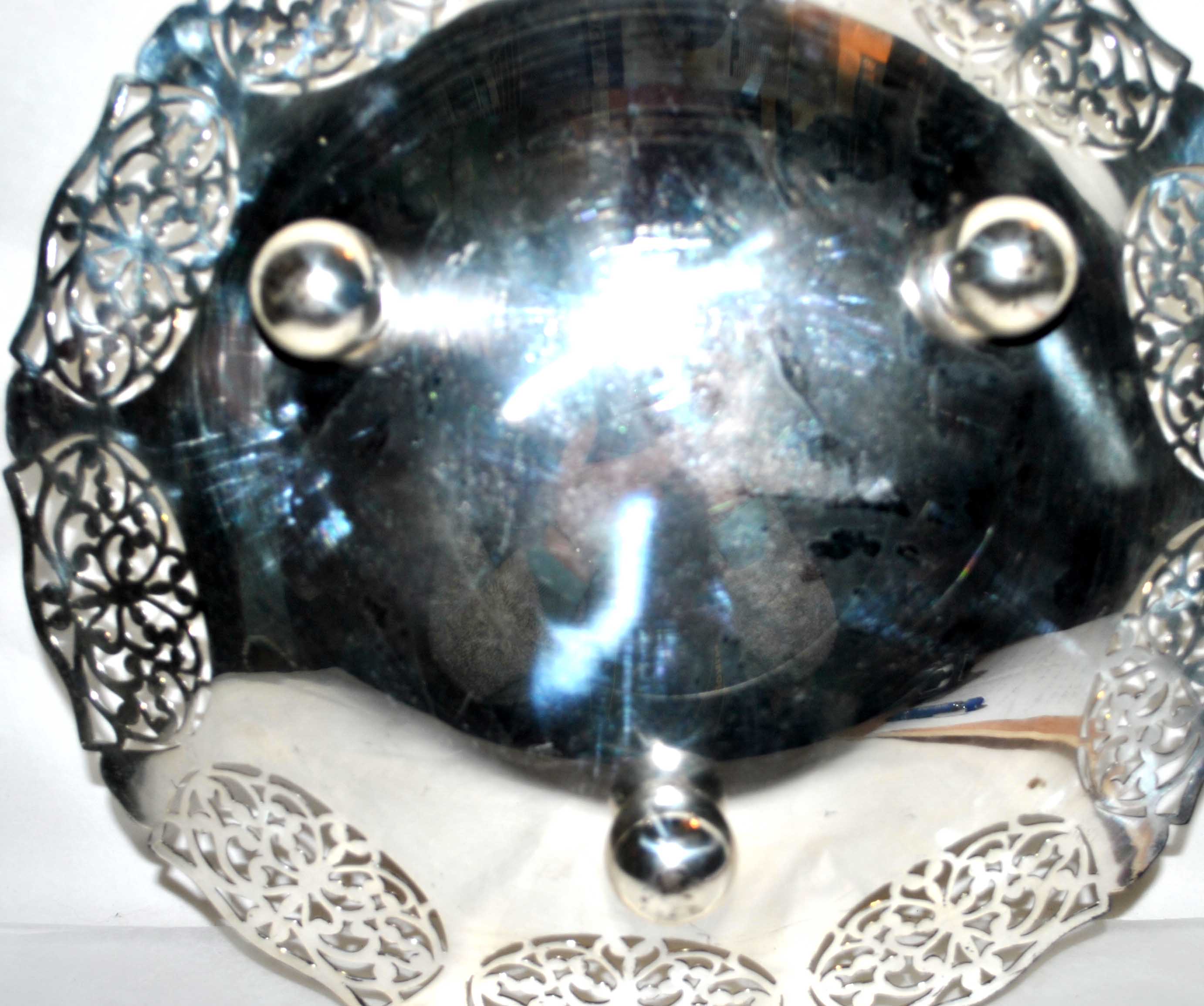 Vintage tripod cut in silver metal ERB Sweden - Prima NS Silver - Sweden