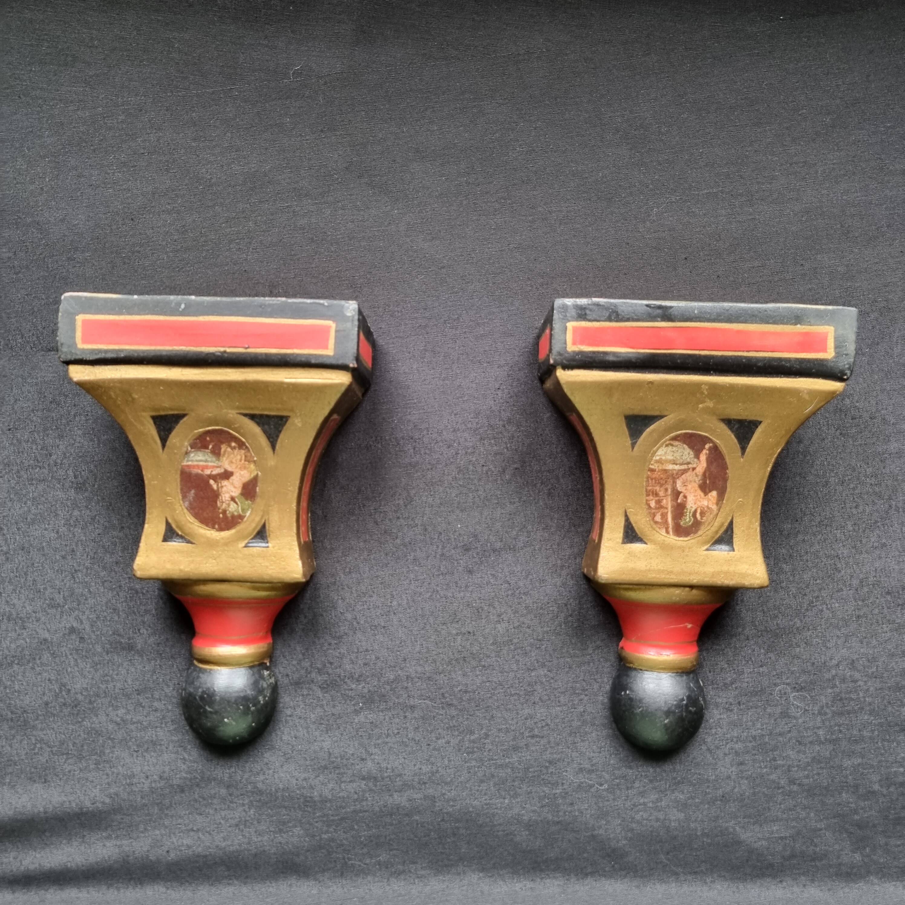 Rares serre-livres sculpturaux vintage de style Renaissance italienne, pein