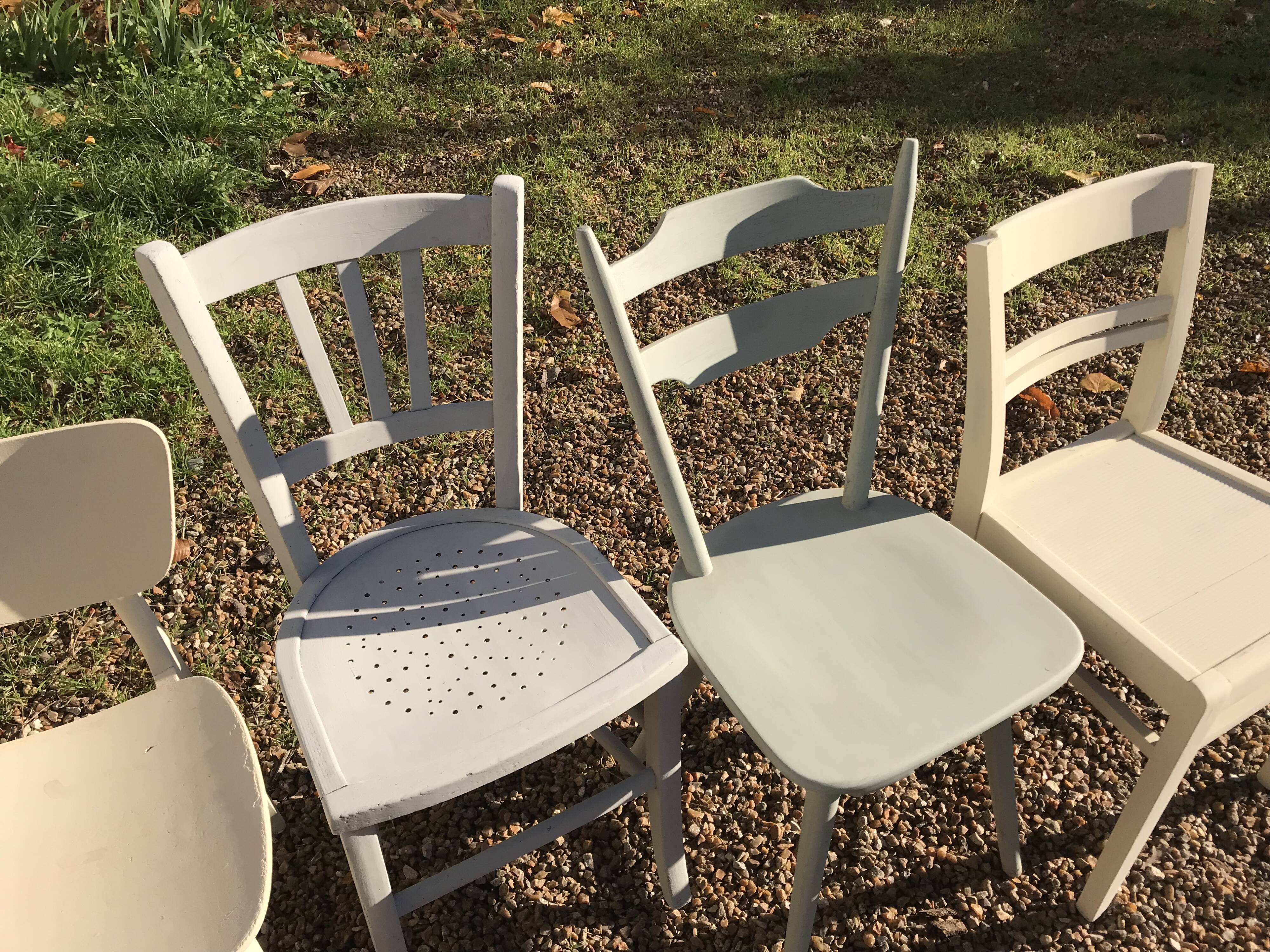 Set of mismatched chairs
