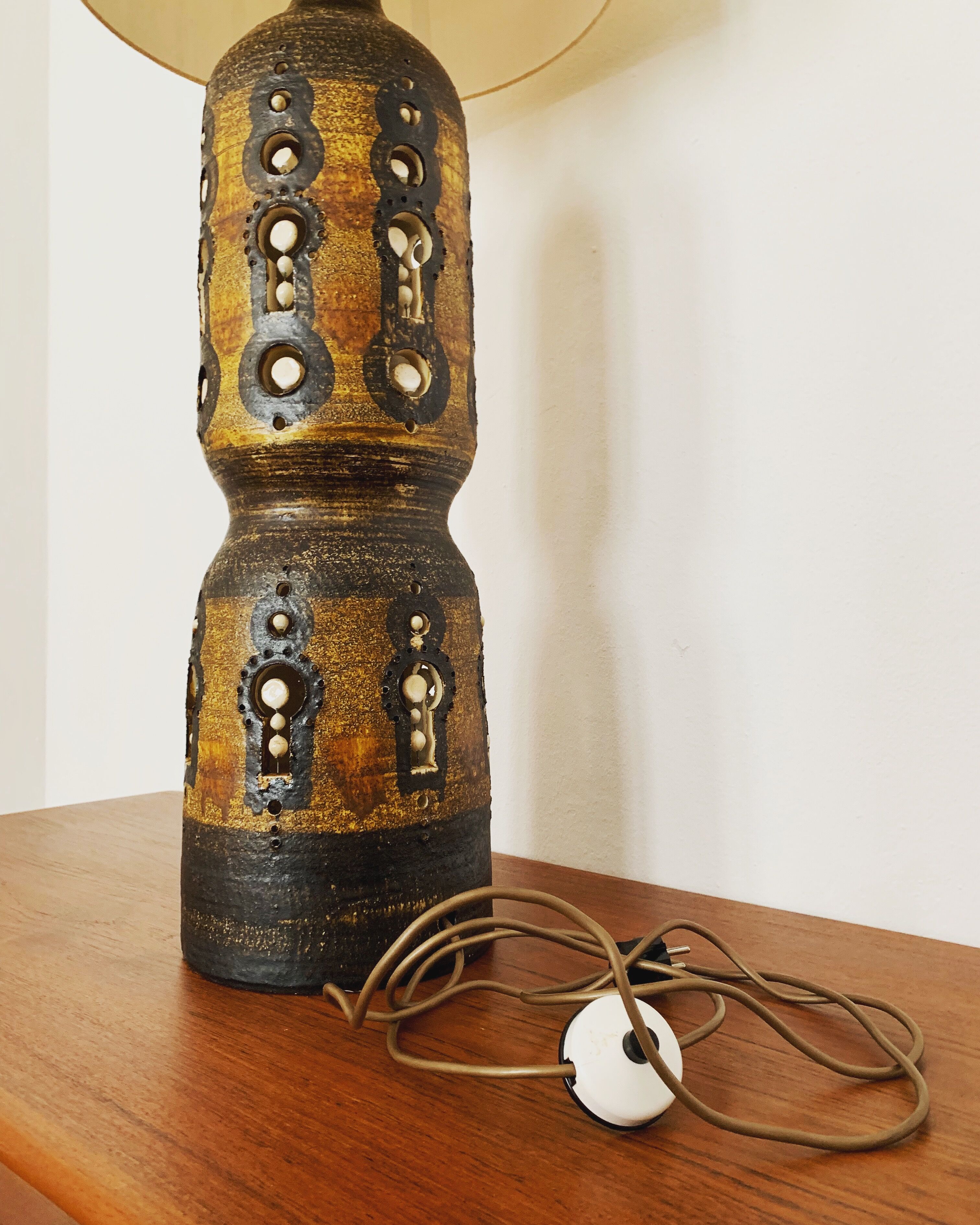 French ceramic floor lamp by Georges Pelletier