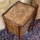 Pair of old Louis XV style bedside tables, in walnut veneer