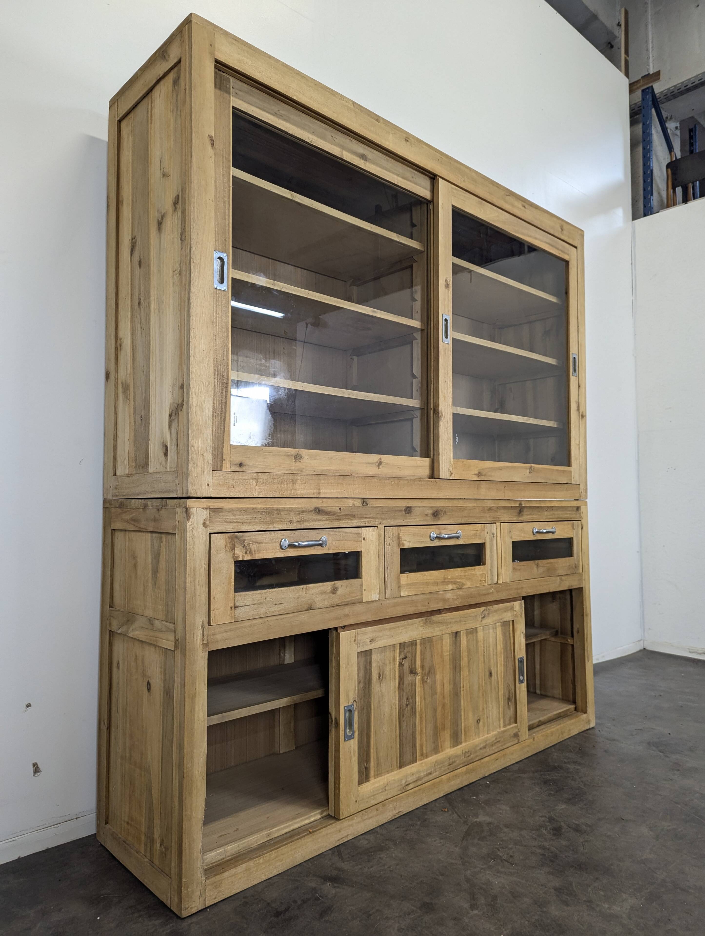 Industrial pine sideboard