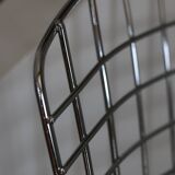 4 chrome Bertoia chairs with cushion