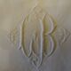Pair of pillowcases monogrammed CB