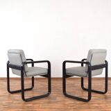 Mid-Century Leather Lounge Chairs by Burkhard Vogtherr for Rosenthal, 1970s