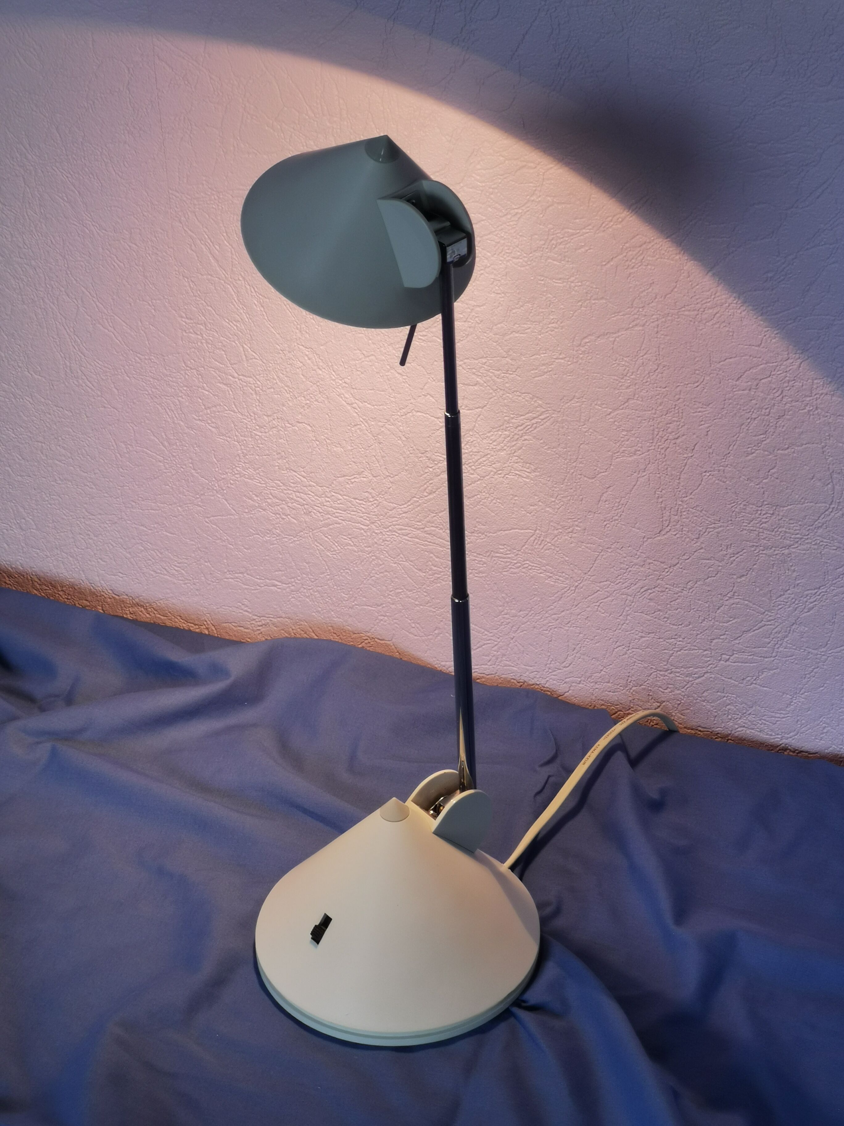 Halogen telescopic desk lamp, postmodern, 1980