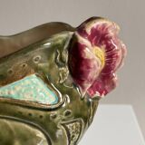 Barbotine planter - Art Nouveau