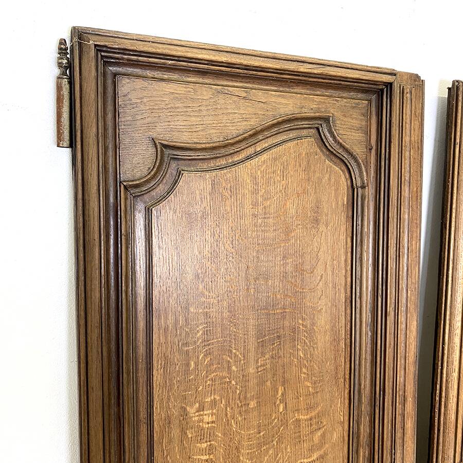 Pair of solid oak cabinet doors