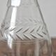 Antique crystal carafe engraved with a laurel leaf frieze