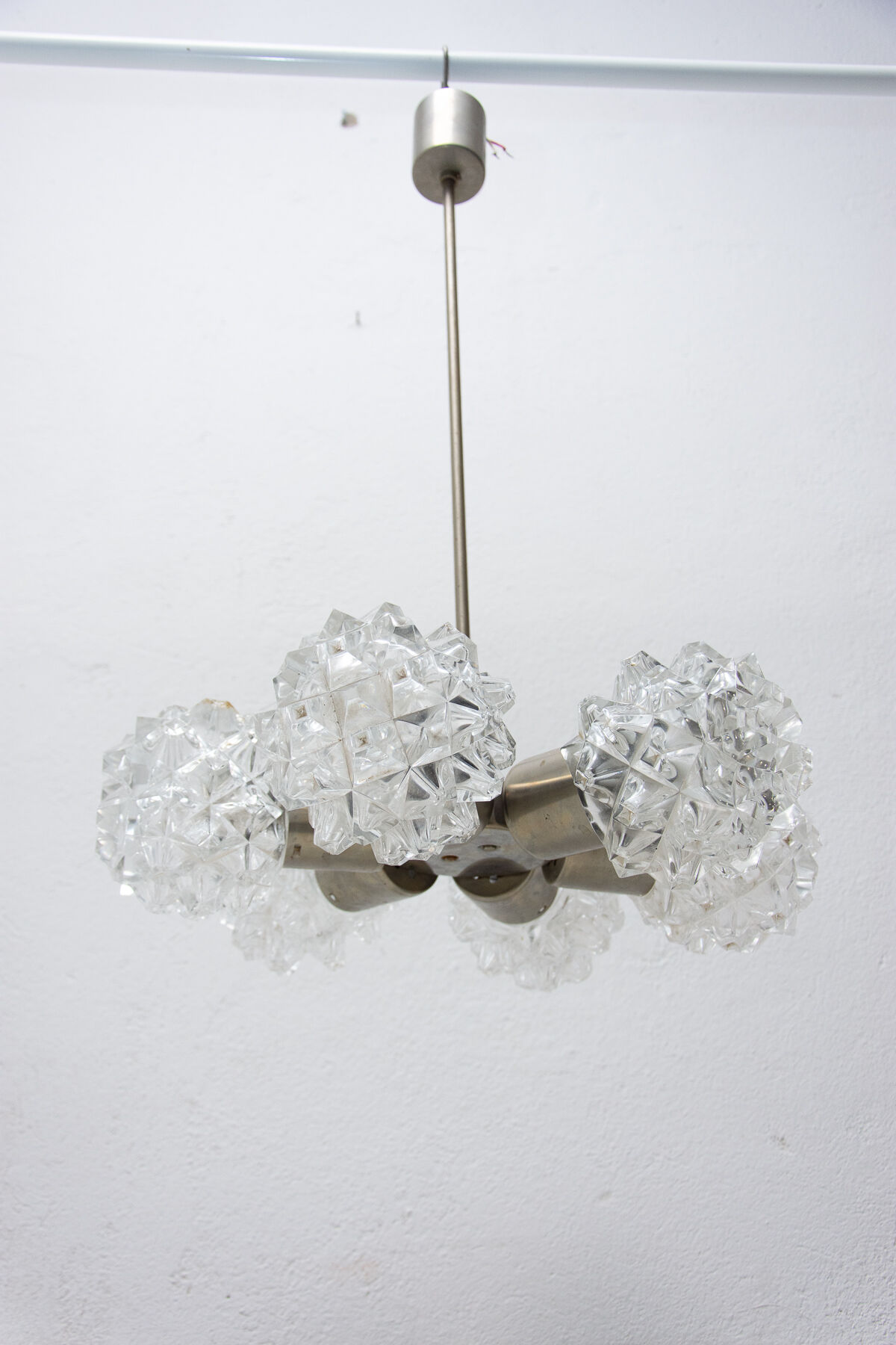 Cut glass pendant chandelier for Kamenický Šenov, 1970´s