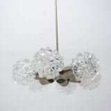 Lustre en verre coupé Kamenický Šenov, années 1970